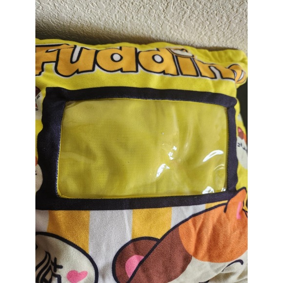 Pudding Cat Kawaii Pillow W/ Zipper and Clear Pouch - Picture 2 of 8